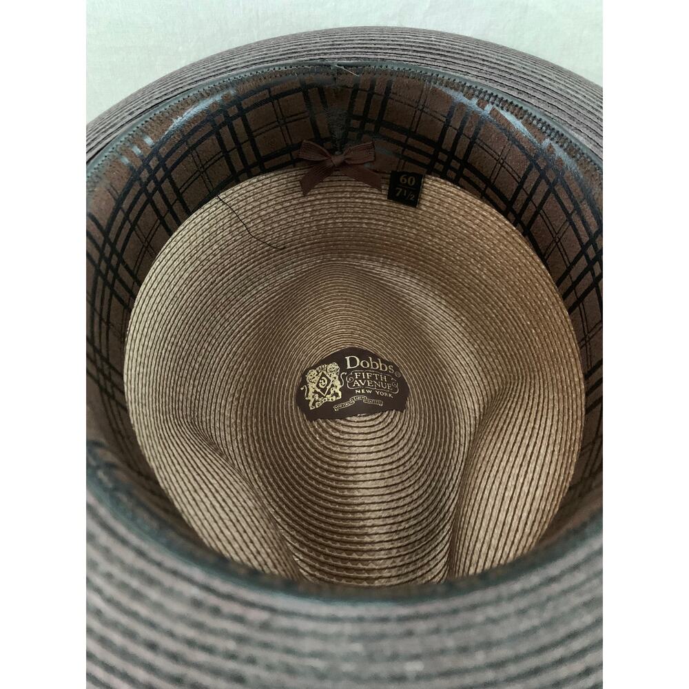 Dobbs Made In USA Straw Hat New York Fifth Ave size 7 1/2 or 60 - Picture 2 of 3